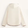 Veste en imitation peaux lainées avec capuche