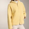 Veste en imitation peaux lainées avec capuche