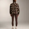 Veste en imitation peaux lainées à imprimé floral Veste en imitation peaux lainées à imprimé floral