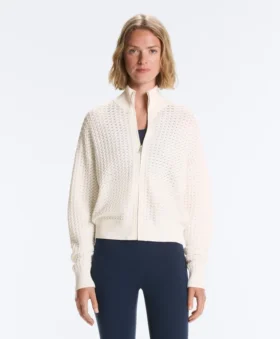 Veste en maille ajourée