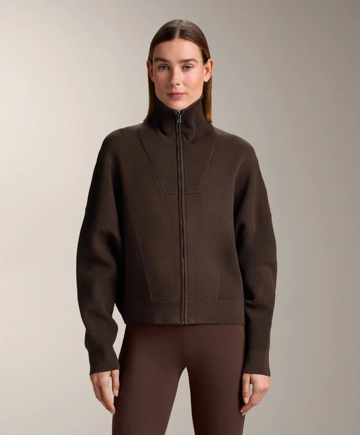 Veste en maille à col côtelé Veste en maille à col côtelé