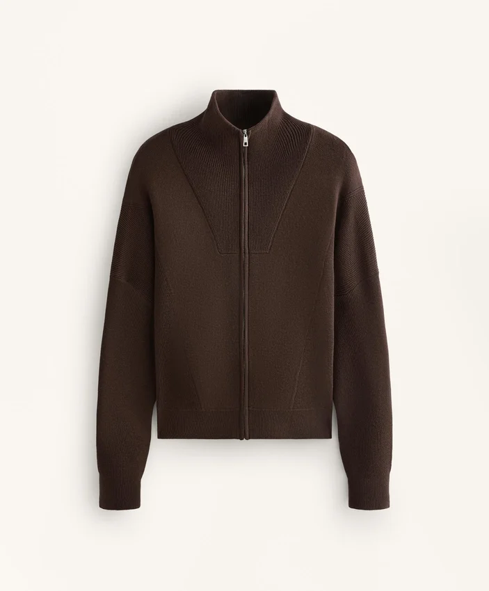 Veste en maille à col côtelé Veste en maille à col côtelé