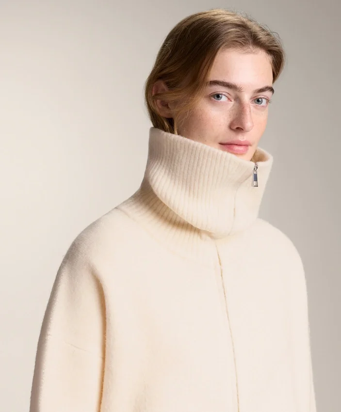 Veste en maille à col montant Veste en maille à col montant