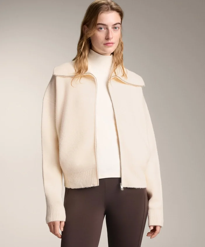 Veste en maille à col montant Veste en maille à col montant