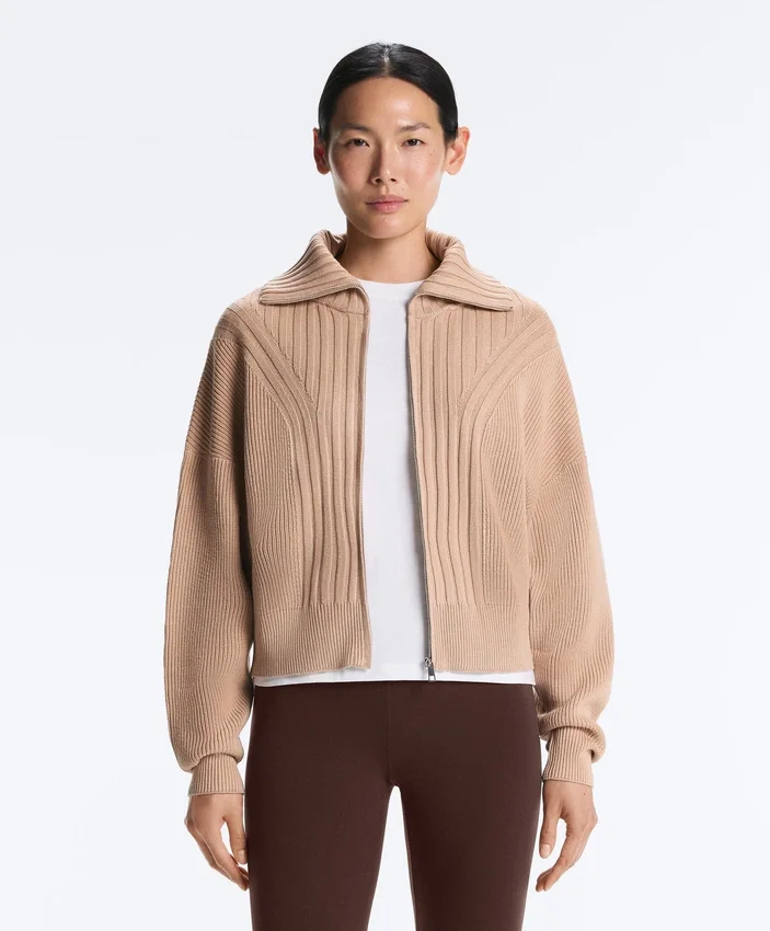 Veste en maille côtelée Veste en maille côtelée