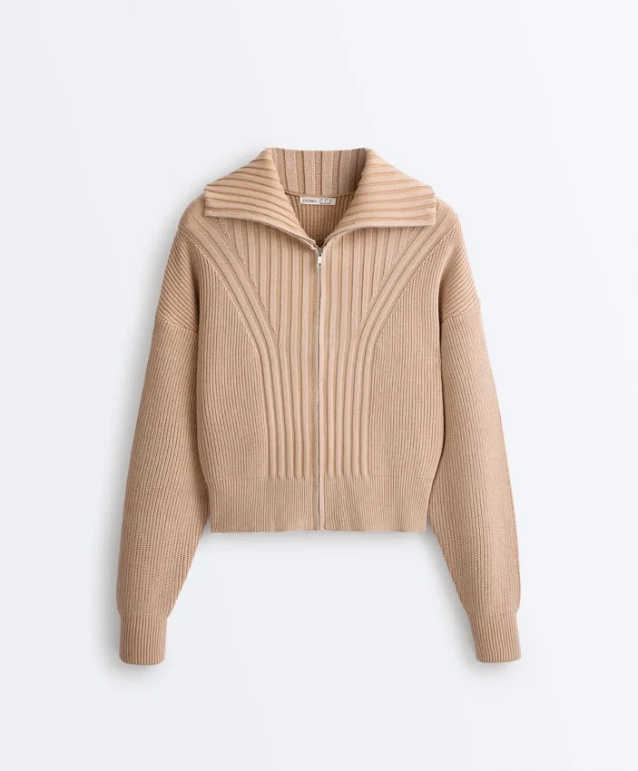 Veste en maille côtelée Veste en maille côtelée