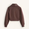 Veste en maille côtelée brossée avec modal Veste en maille côtelée brossée avec modal