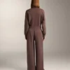 Pantalon droit à jambes larges en modal brossé Pantalon droit à jambes larges en modal brossé