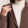 Veste en maille côtelée brossée avec modal Veste en maille côtelée brossée avec modal