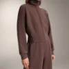 Veste en maille côtelée brossée avec modal Veste en maille côtelée brossée avec modal