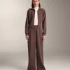 Veste en maille côtelée brossée avec modal Veste en maille côtelée brossée avec modal