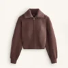 Veste en maille côtelée brossée avec modal Veste en maille côtelée brossée avec modal