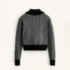 Veste en maille à imprimé pied-de-poule Veste en maille à imprimé pied-de-poule