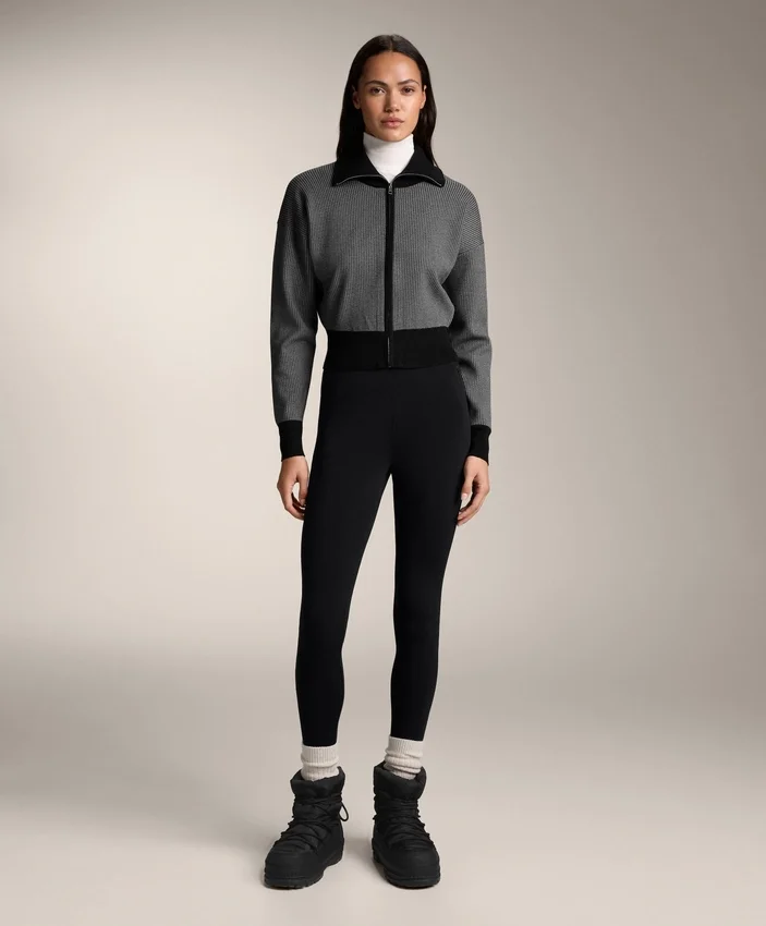 Veste en maille à imprimé pied-de-poule Veste en maille à imprimé pied-de-poule