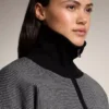 Veste en maille à imprimé pied-de-poule Veste en maille à imprimé pied-de-poule