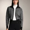 Veste en maille à imprimé pied-de-poule Veste en maille à imprimé pied-de-poule