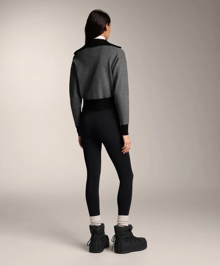 Veste en maille à imprimé pied-de-poule Veste en maille à imprimé pied-de-poule