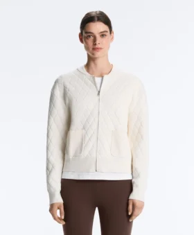 Veste en maille à motif argyle