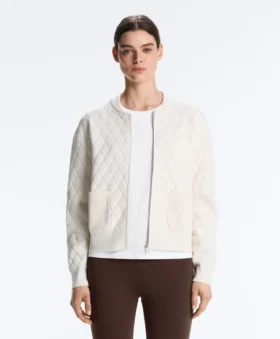 Veste en maille à motif argyle