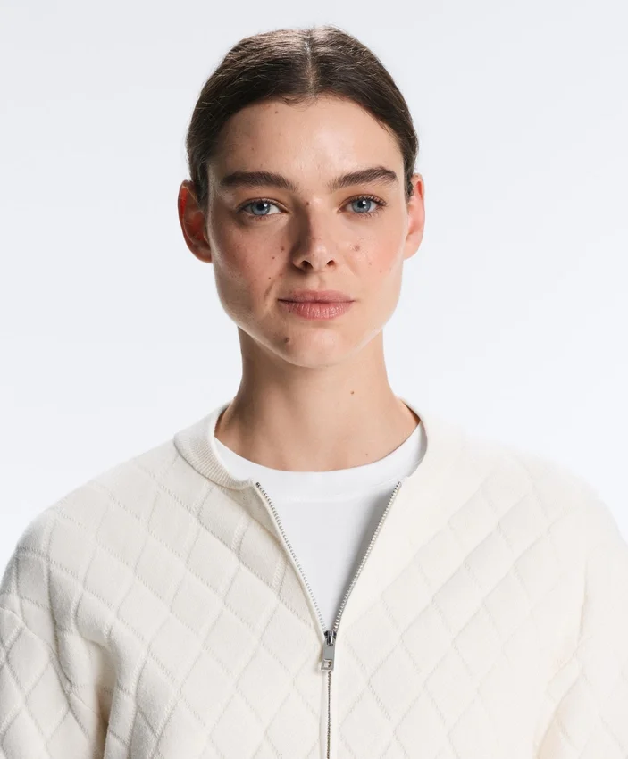 Veste en maille à motif argyle Veste en maille à motif argyle
