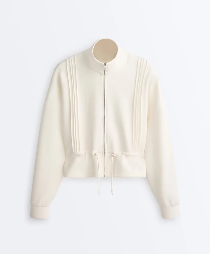 Veste en modal Soft Touch avec bordures côtelées Veste en modal Soft Touch avec bordures côtelées