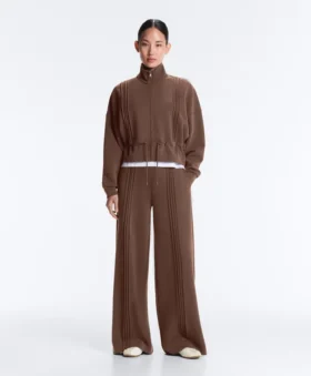 Veste en modal Soft Touch avec bordures côtelées