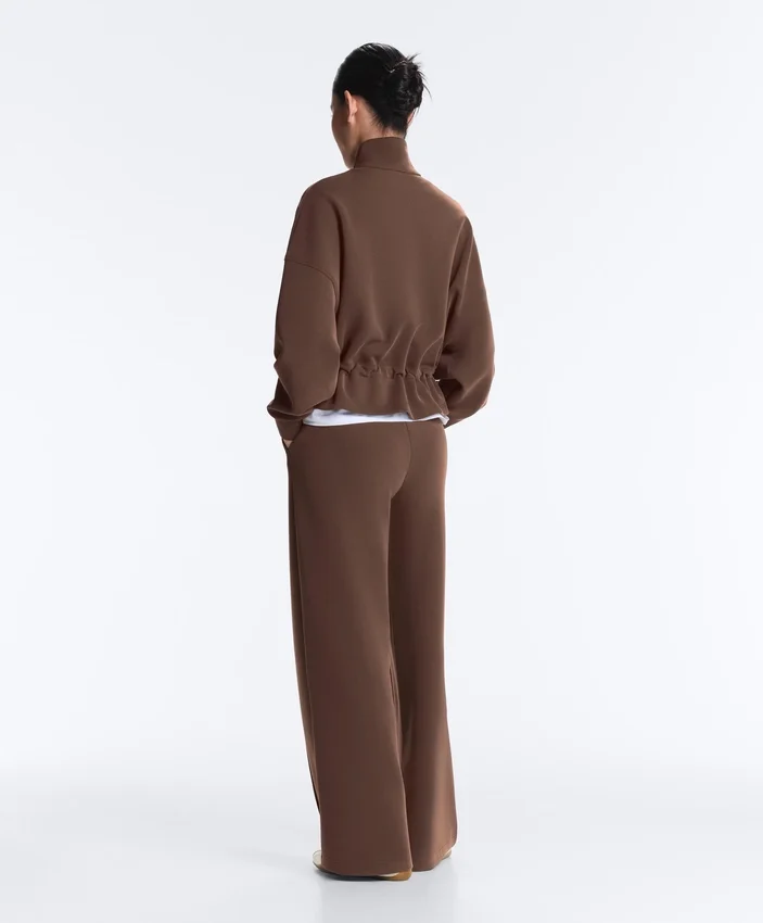 Veste en modal Soft Touch avec bordures côtelées Veste en modal Soft Touch avec bordures côtelées