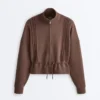 Veste en modal Soft Touch avec bordures côtelées Veste en modal Soft Touch avec bordures côtelées