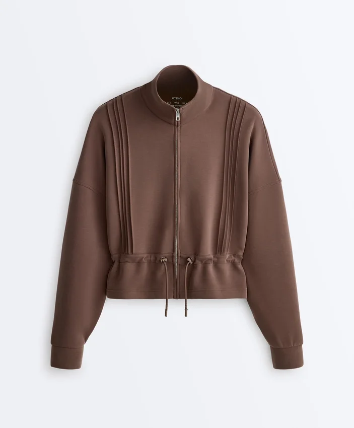 Veste en modal Soft Touch avec bordures côtelées Veste en modal Soft Touch avec bordures côtelées