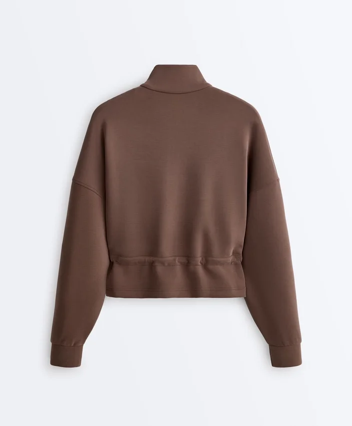 Veste en modal Soft Touch avec bordures côtelées Veste en modal Soft Touch avec bordures côtelées