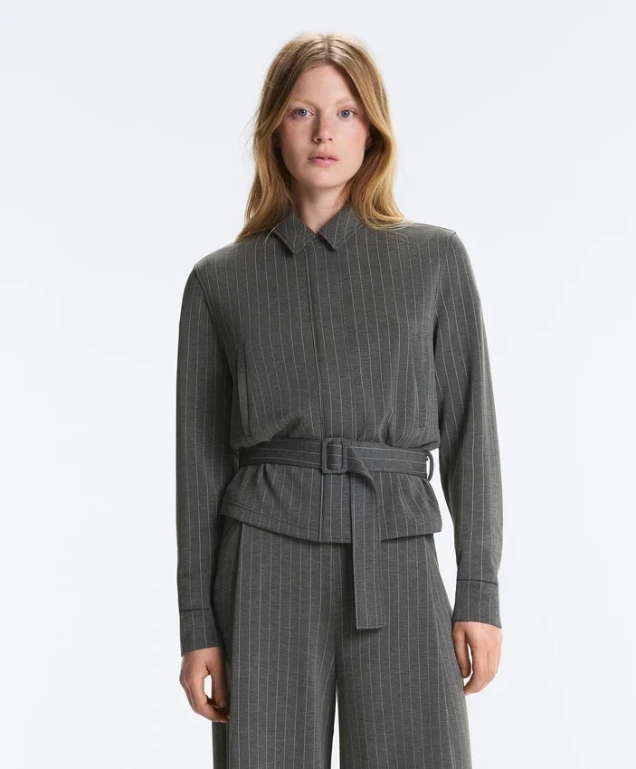 Veste en modal Soft Touch avec ceinture Veste en modal Soft Touch avec ceinture