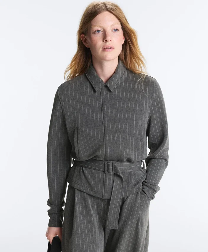 Veste en modal Soft Touch avec ceinture Veste en modal Soft Touch avec ceinture