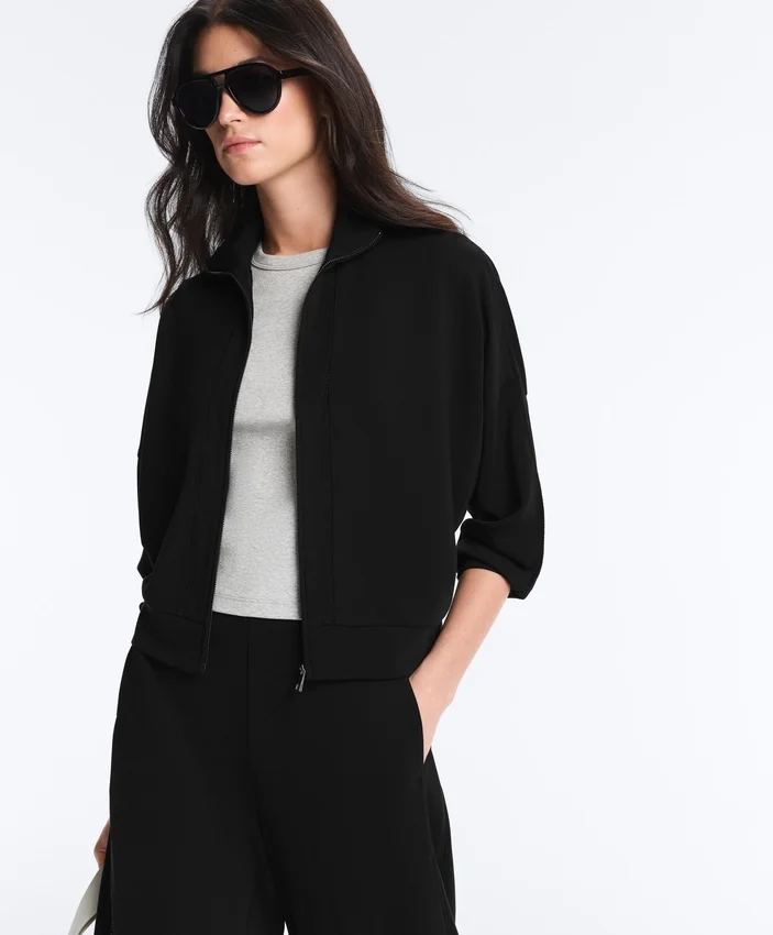 Veste en modal Soft Touch avec ourlet ajouré Veste en modal Soft Touch avec ourlet ajouré