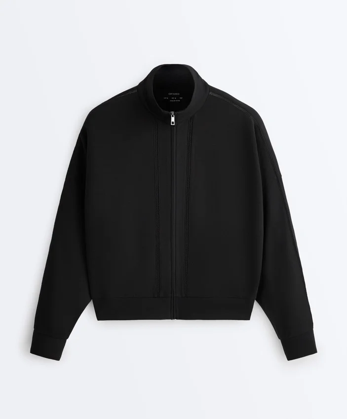 Veste en modal Soft Touch avec ourlet ajouré Veste en modal Soft Touch avec ourlet ajouré