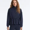 Veste en modal Soft Touch avec taille ajustable et col montant Veste en modal Soft Touch avec taille ajustable et col montant