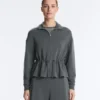 Veste en modal Soft Touch avec taille ajustable et col montant Veste en modal Soft Touch avec taille ajustable et col montant