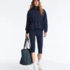Veste en modal Soft Touch avec taille ajustable et col montant Veste en modal Soft Touch avec taille ajustable et col montant