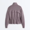 Veste en modal Soft Touch avec taille ajustable et col montant Veste en modal Soft Touch avec taille ajustable et col montant