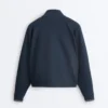 Veste en piqué avec passepoil contrasté en coton Veste en piqué avec passepoil contrasté en coton