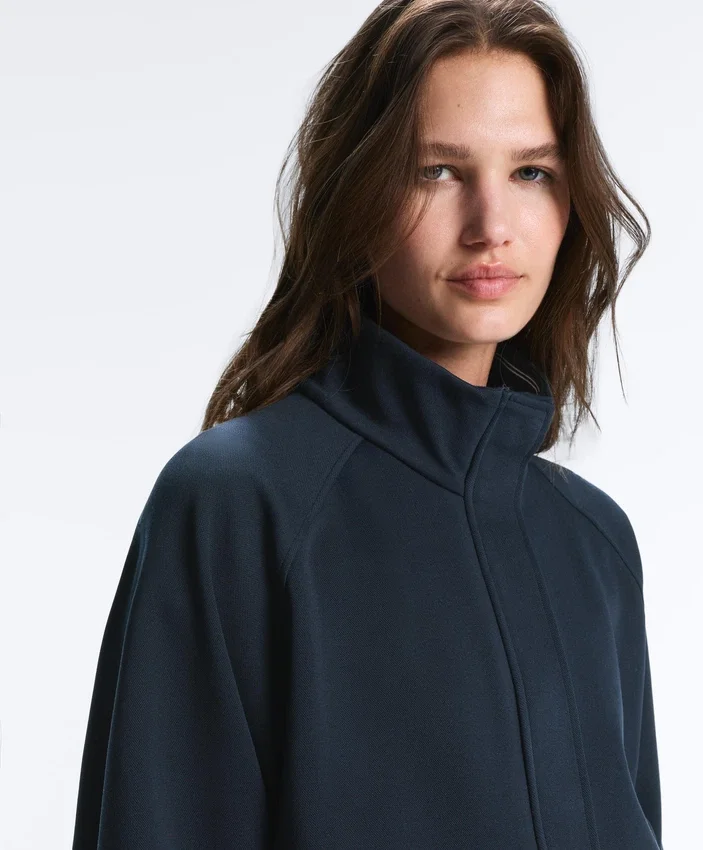 Veste en piqué avec passepoil contrasté en coton Veste en piqué avec passepoil contrasté en coton
