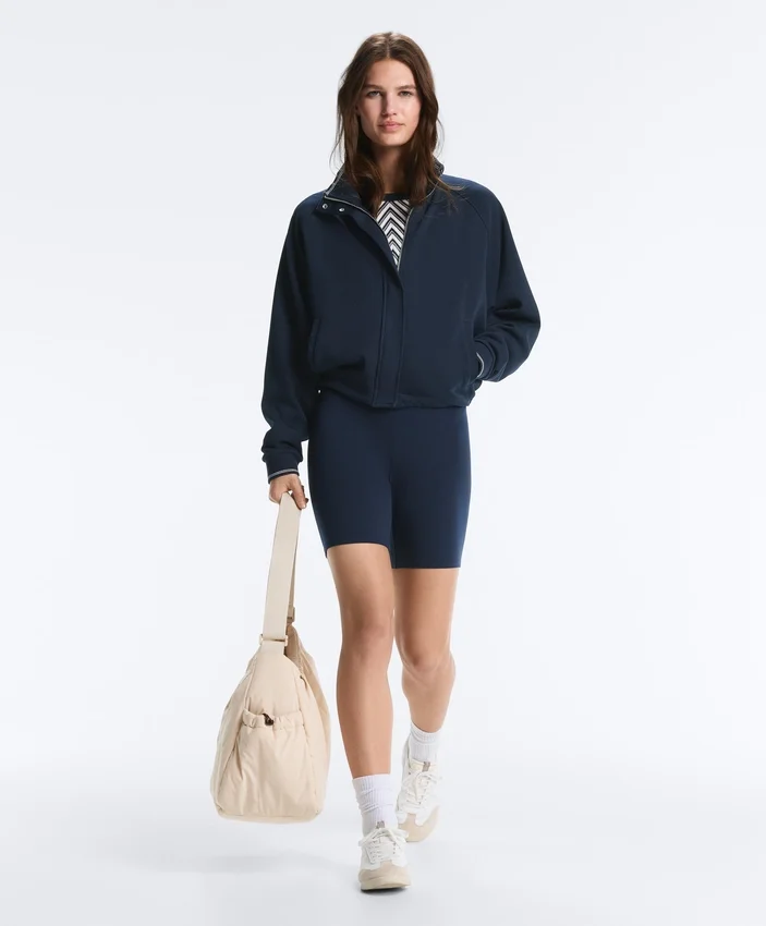 Veste en piqué avec passepoil contrasté en coton Veste en piqué avec passepoil contrasté en coton