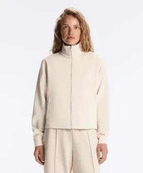 veste en piqu col montant en coton 1 280x339 - Veste en piqu&eacute; &agrave; col montant en coton