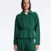 Veste en piqué de coton avec ceinture