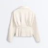 Veste en piqué de coton avec ceinture Veste en piqué de coton avec ceinture