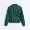 Veste en piqué de coton avec ceinture