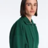 Veste en piqué de coton avec ceinture