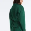 Veste en piqué de coton avec ceinture