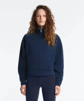 Veste en sergé avec bande latérale