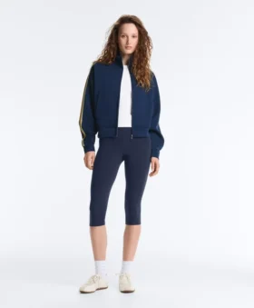 Veste en sergé avec bande latérale