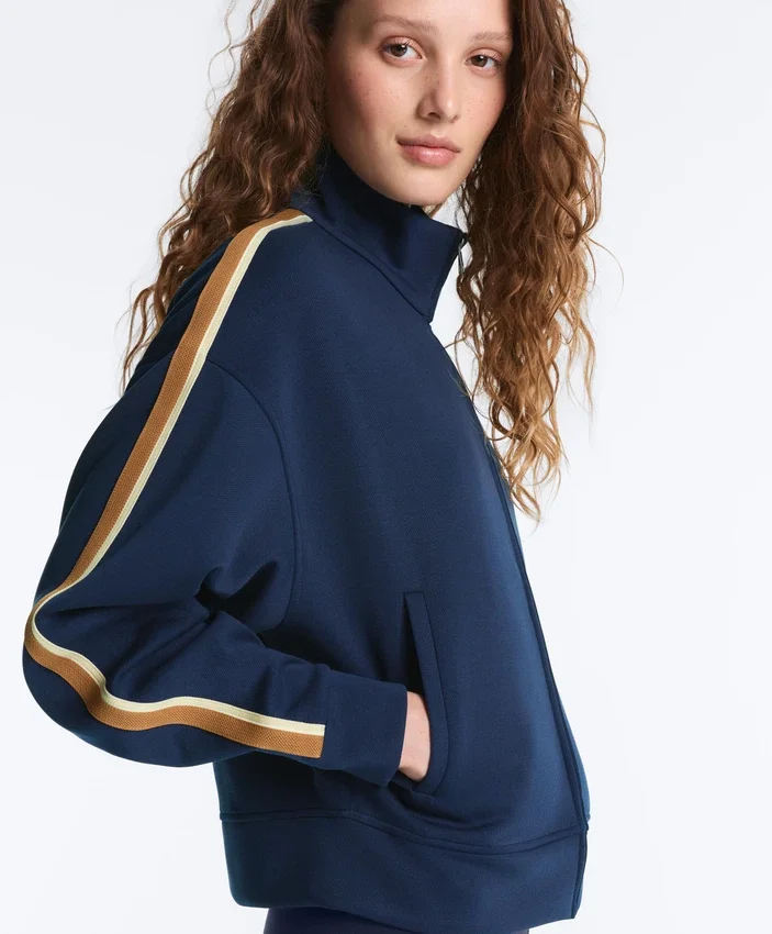 Veste en sergé avec bande latérale Veste en sergé avec bande latérale